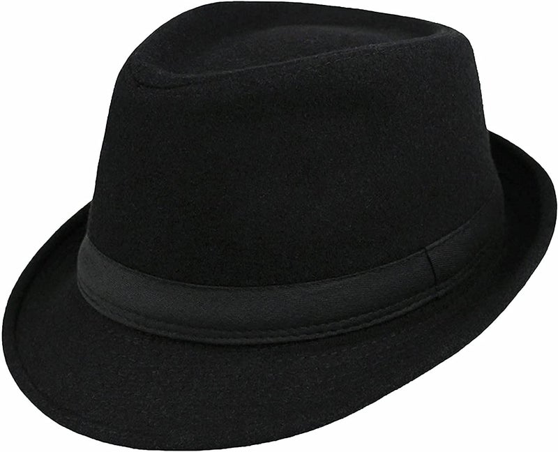 UTOWO Kids-Felt-Fedora-Trilby-Gangster-Hat Toddler-Boys Panama Derby Manhattan Cuban Hat Jazz-Cap(Size 6 5/8 for 2-5T) - Image 1